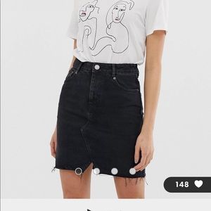 ASOS Black Denim Skirt